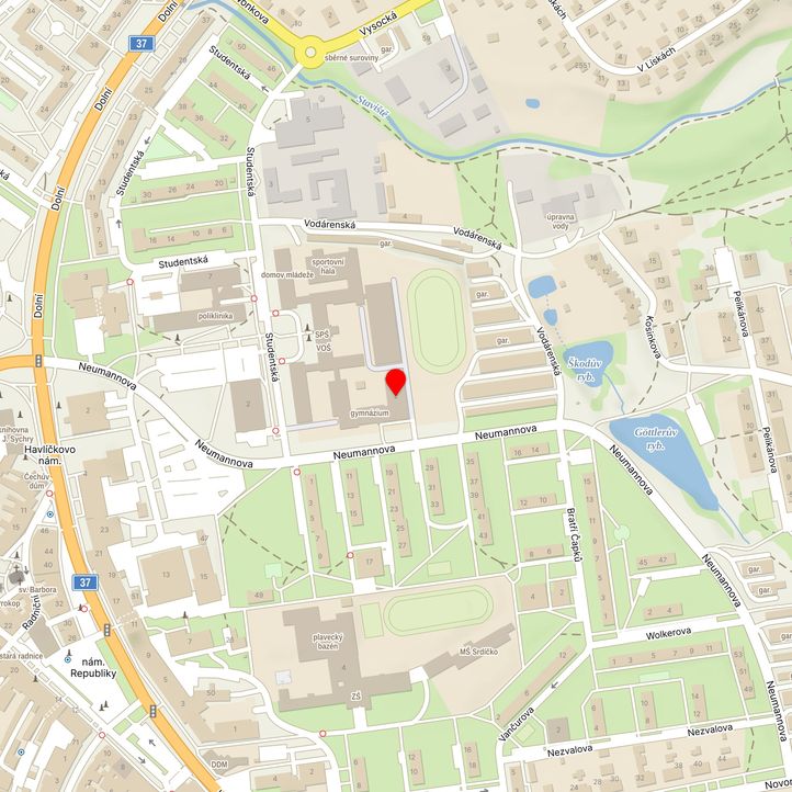 Mapa školy z Mapy.cz