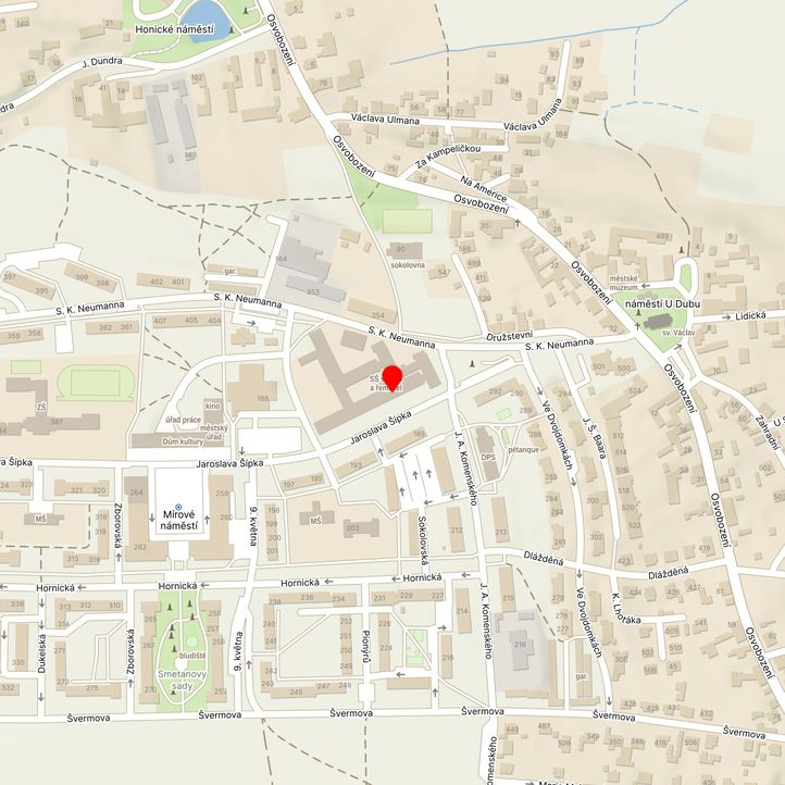 Mapa školy z Mapy.cz