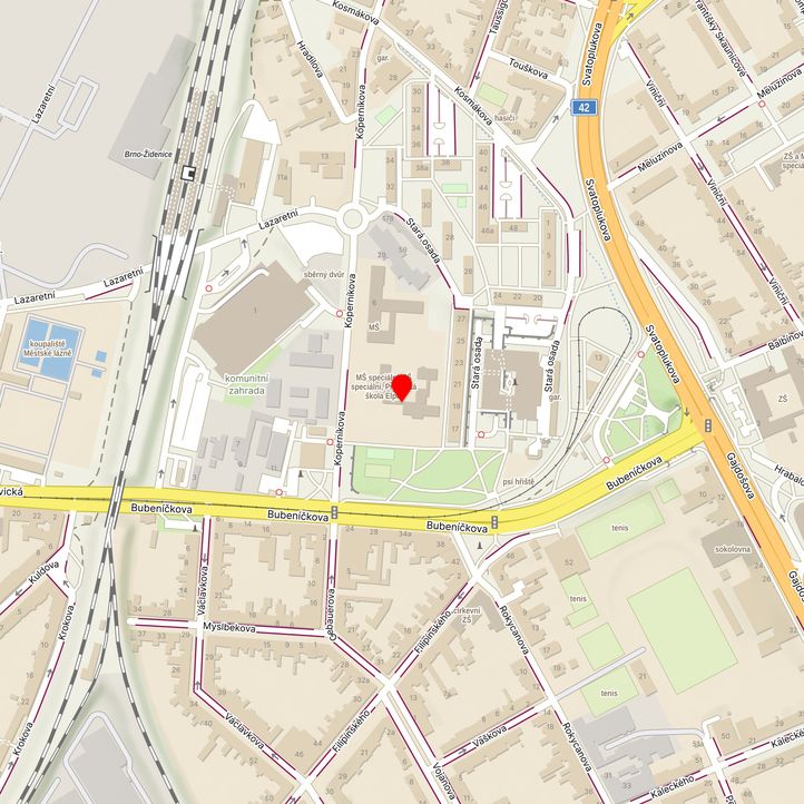 Mapa školy z Mapy.cz