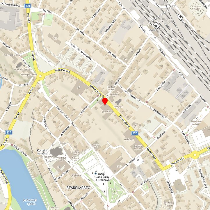 Mapa školy z Mapy.cz