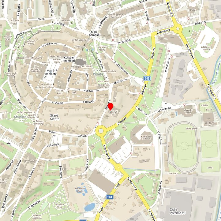 Mapa školy z Mapy.cz