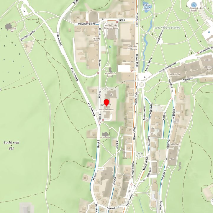 Mapa školy z Mapy.cz