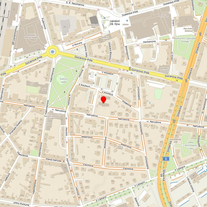 Mapa školy z Mapy.cz