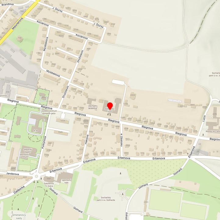 Mapa školy z Mapy.cz