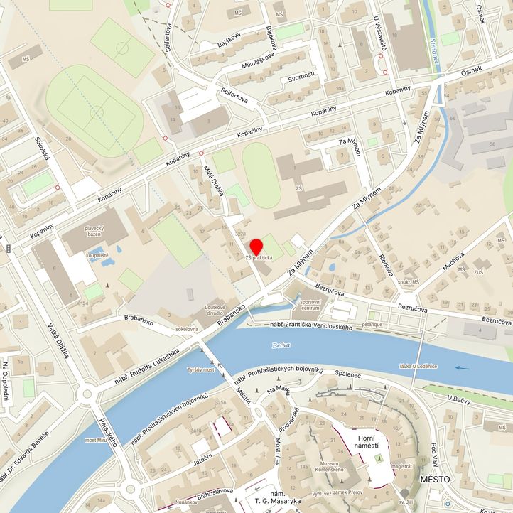 Mapa školy z Mapy.cz