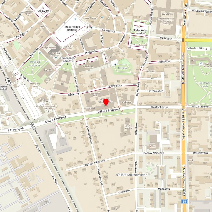 Mapa školy z Mapy.cz