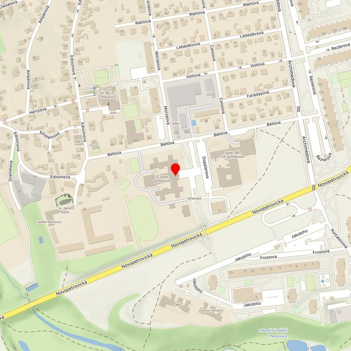 Mapa školy z Mapy.cz