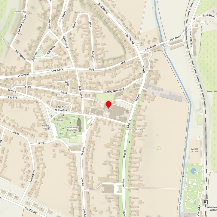 Mapa školy z Mapy.cz