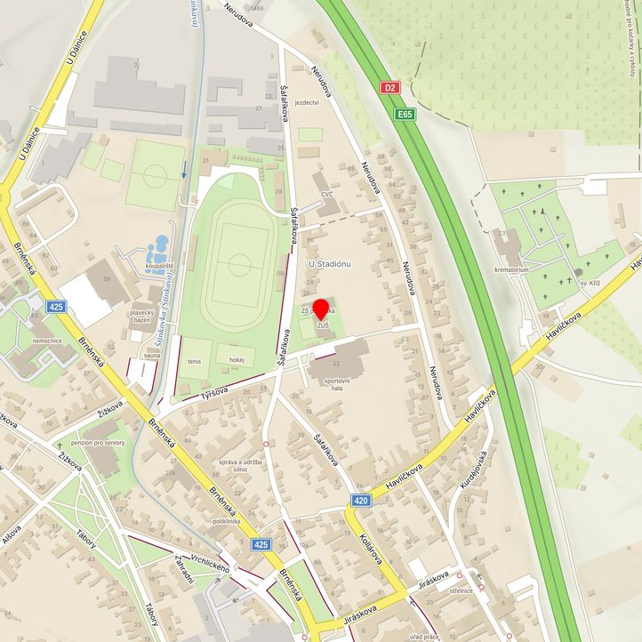 Mapa školy z Mapy.cz