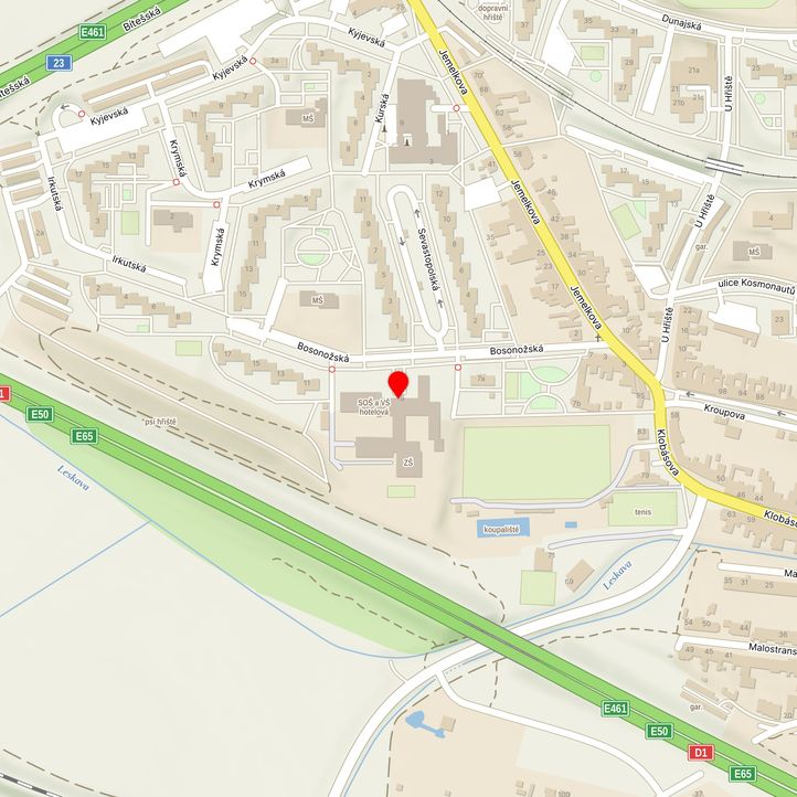 Mapa školy z Mapy.cz