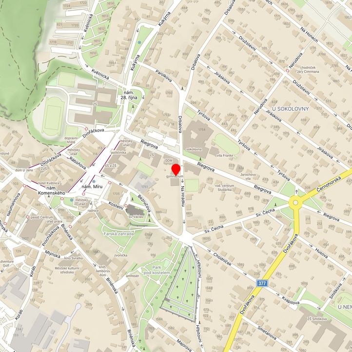 Mapa školy z Mapy.cz