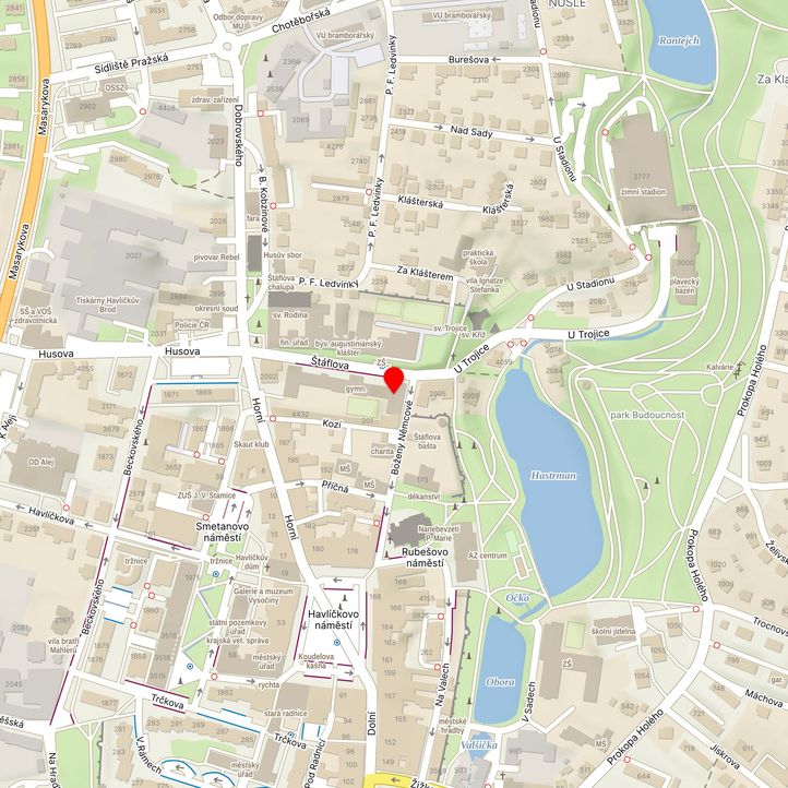 Mapa školy z Mapy.cz