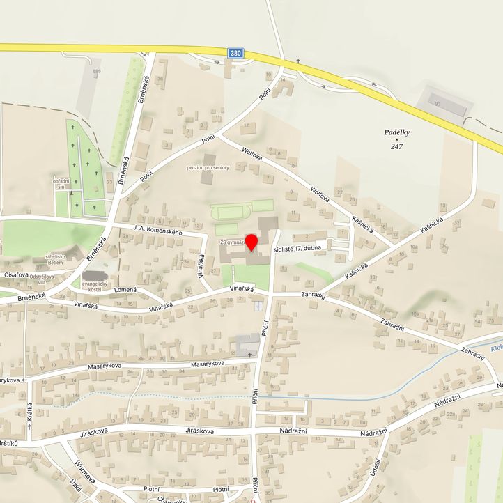 Mapa školy z Mapy.cz