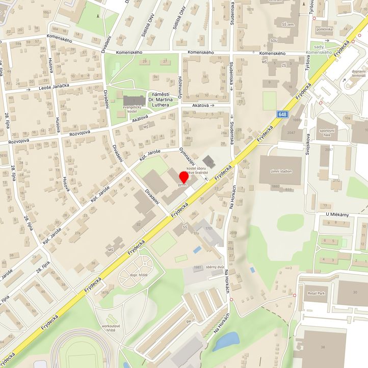 Mapa školy z Mapy.cz