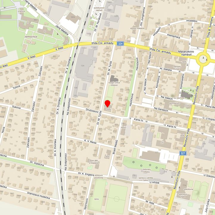 Mapa školy z Mapy.cz