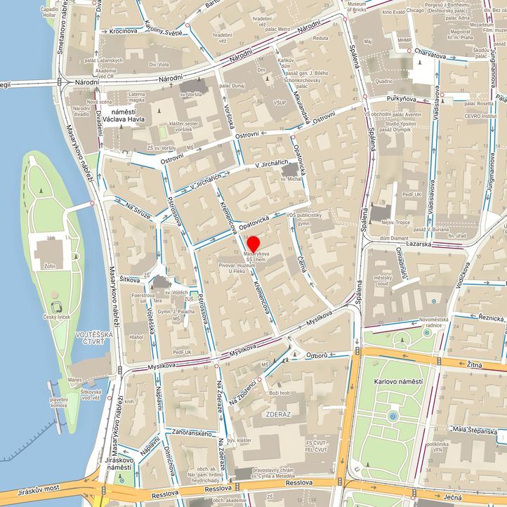 Mapa školy z Mapy.cz