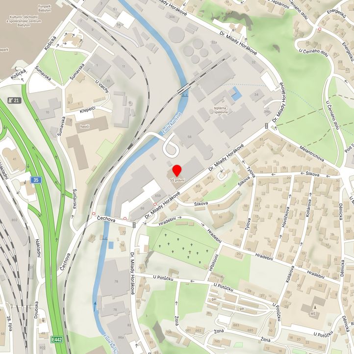 Mapa školy z Mapy.cz