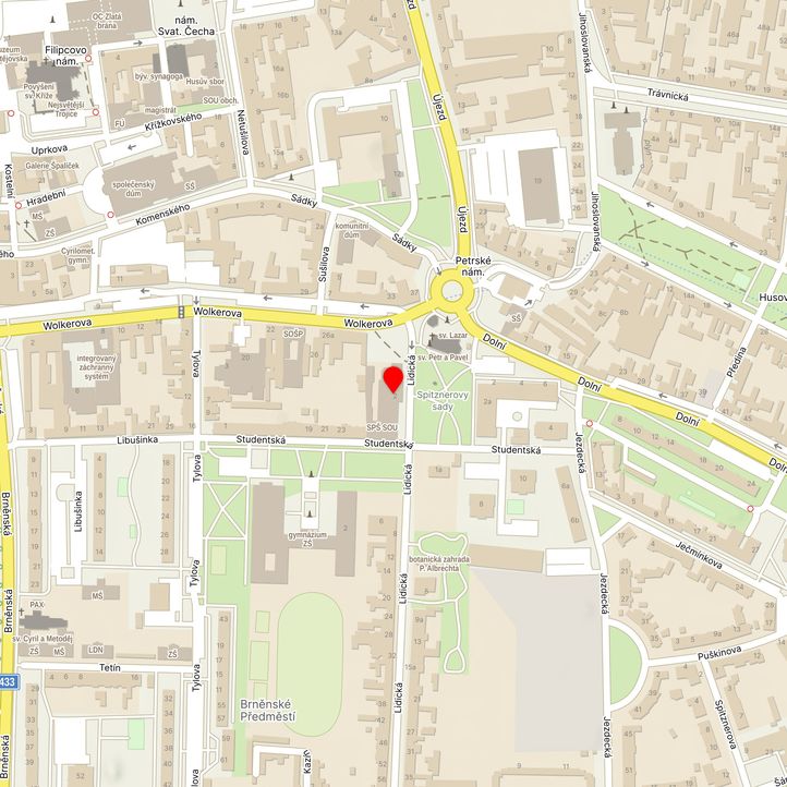 Mapa školy z Mapy.cz