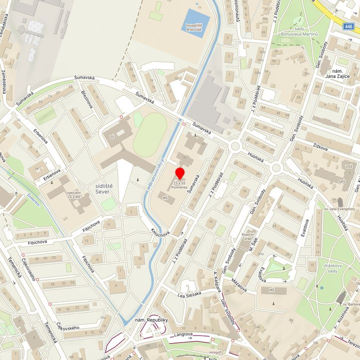 Mapa školy z Mapy.cz