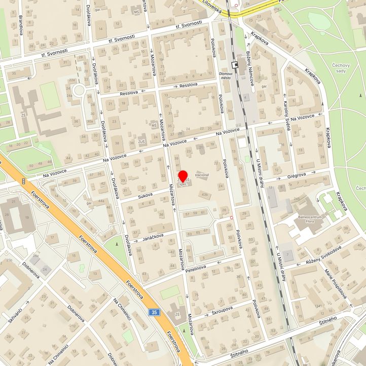 Mapa školy z Mapy.cz