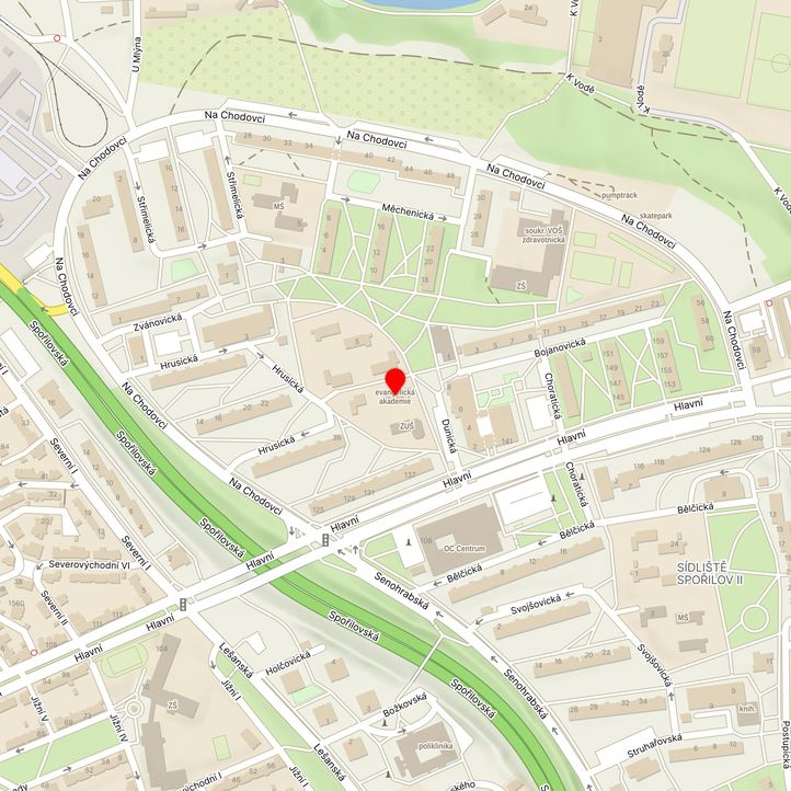 Mapa školy z Mapy.cz