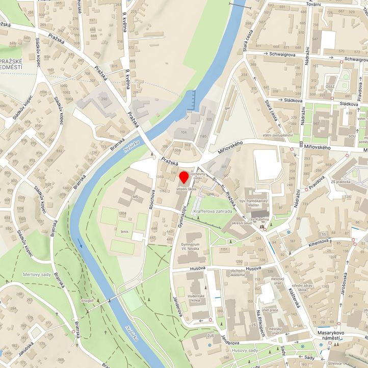 Mapa školy z Mapy.cz