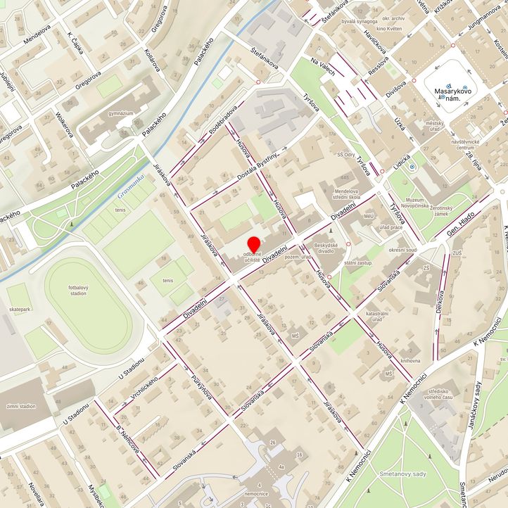 Mapa školy z Mapy.cz