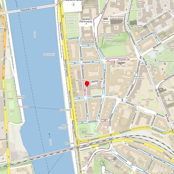 Mapa školy z Mapy.cz