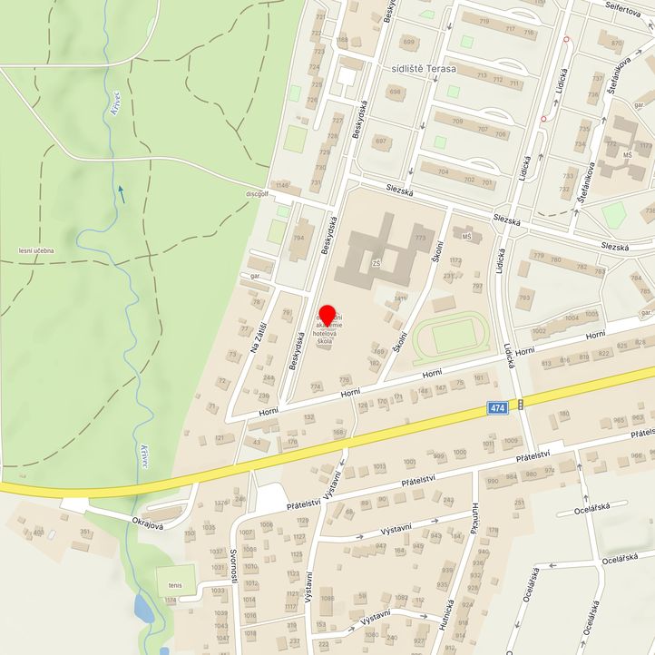 Mapa školy z Mapy.cz