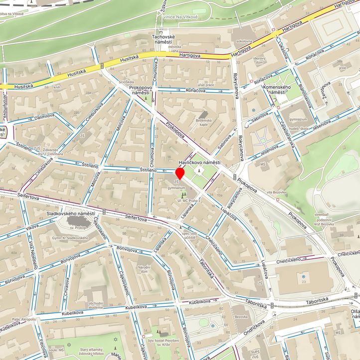 Mapa školy z Mapy.cz