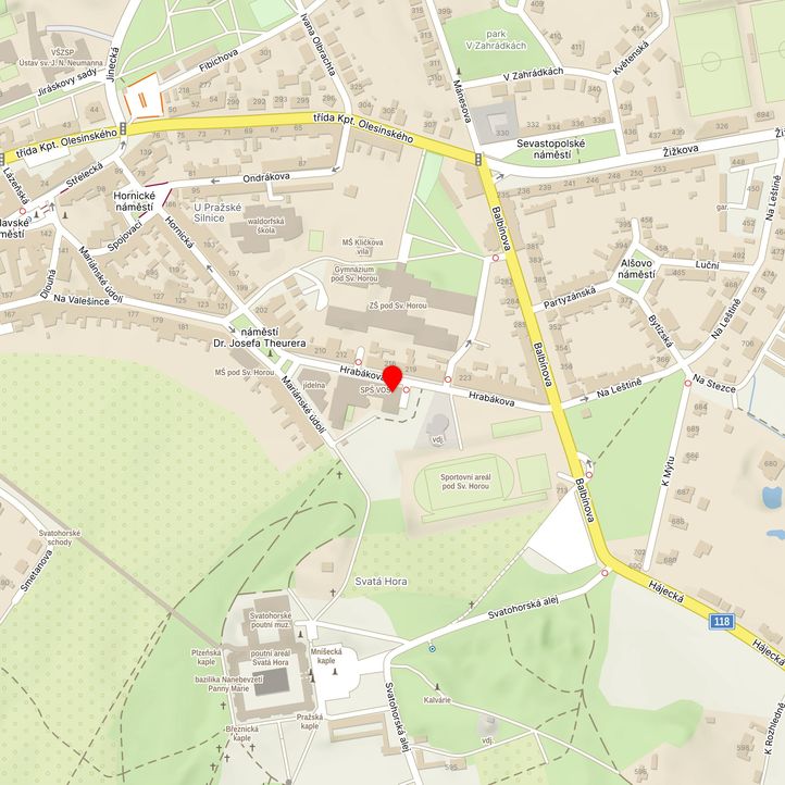 Mapa školy z Mapy.cz