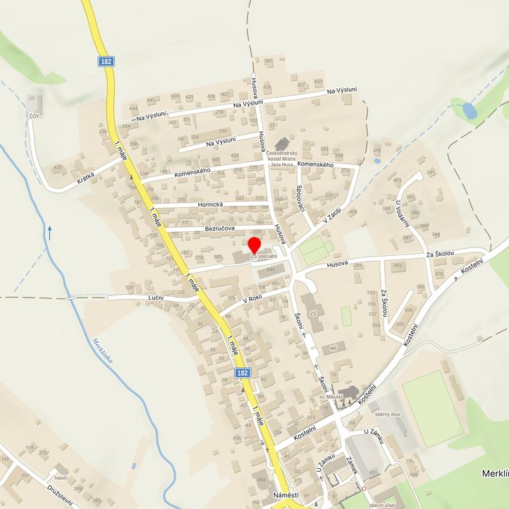 Mapa školy z Mapy.cz