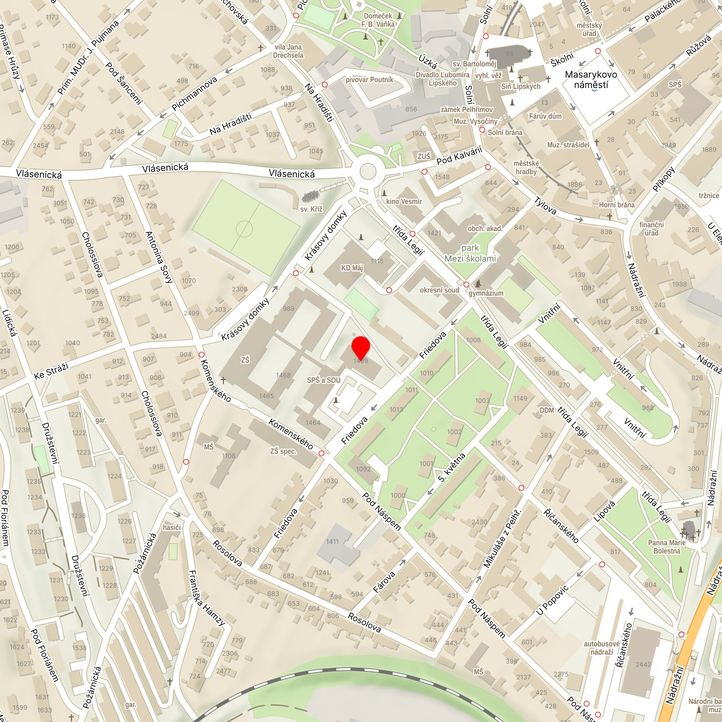 Mapa školy z Mapy.cz