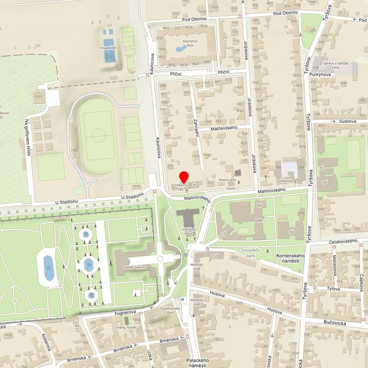 Mapa školy z Mapy.cz