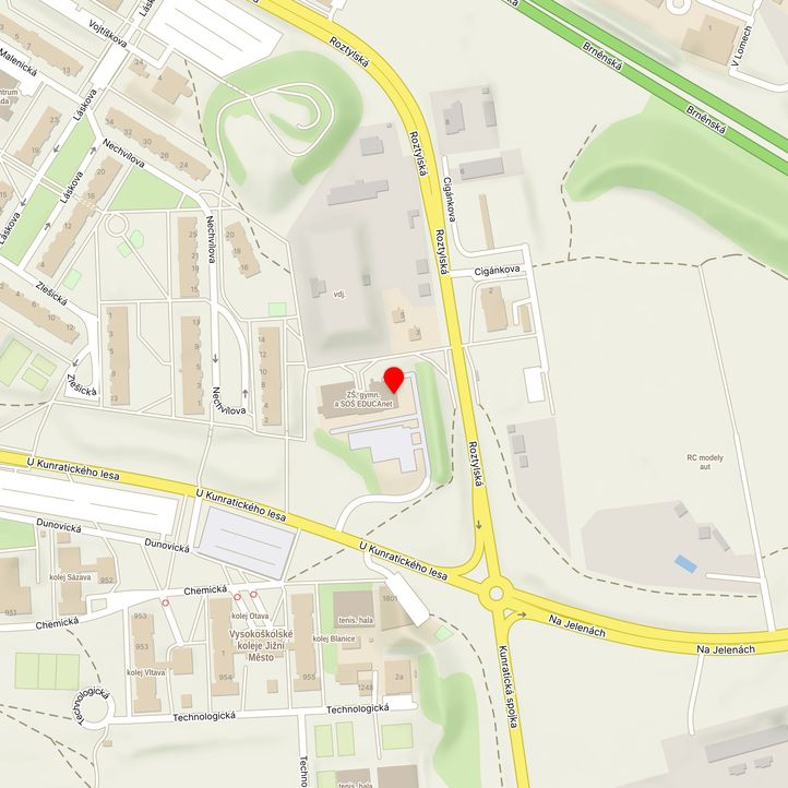 Mapa školy z Mapy.cz