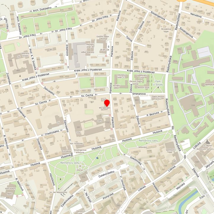 Mapa školy z Mapy.cz