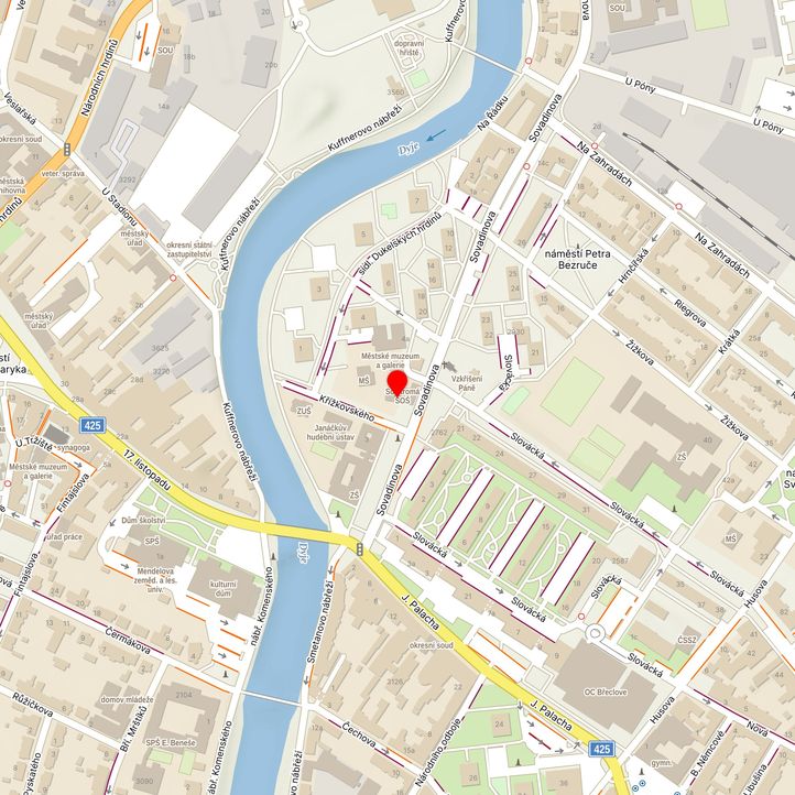 Mapa školy z Mapy.cz