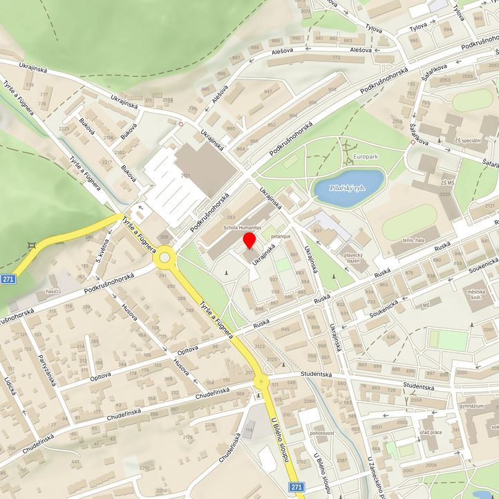 Mapa školy z Mapy.cz