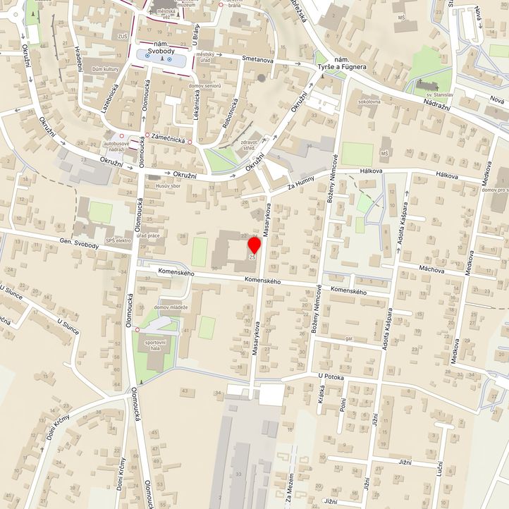 Mapa školy z Mapy.cz