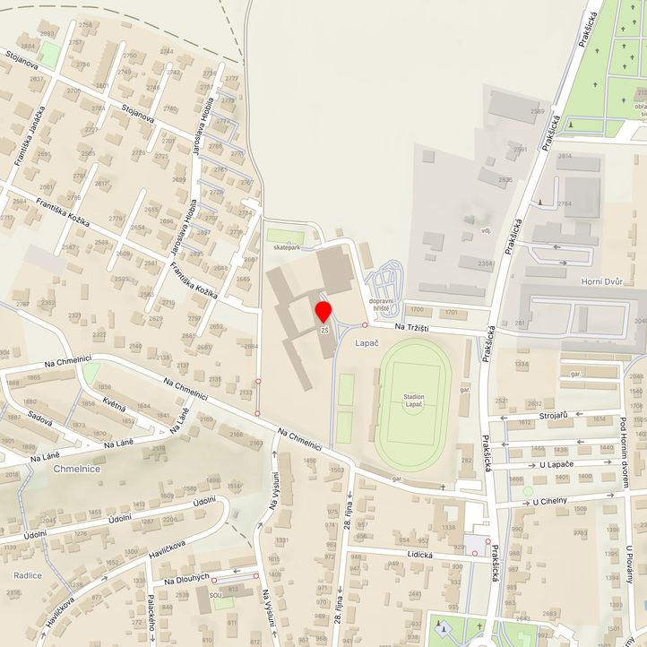 Mapa školy z Mapy.cz