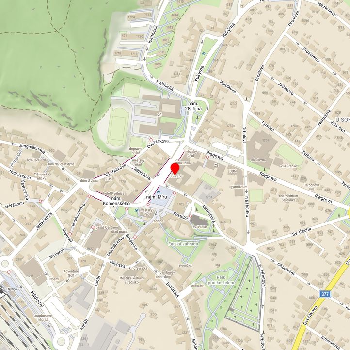 Mapa školy z Mapy.cz