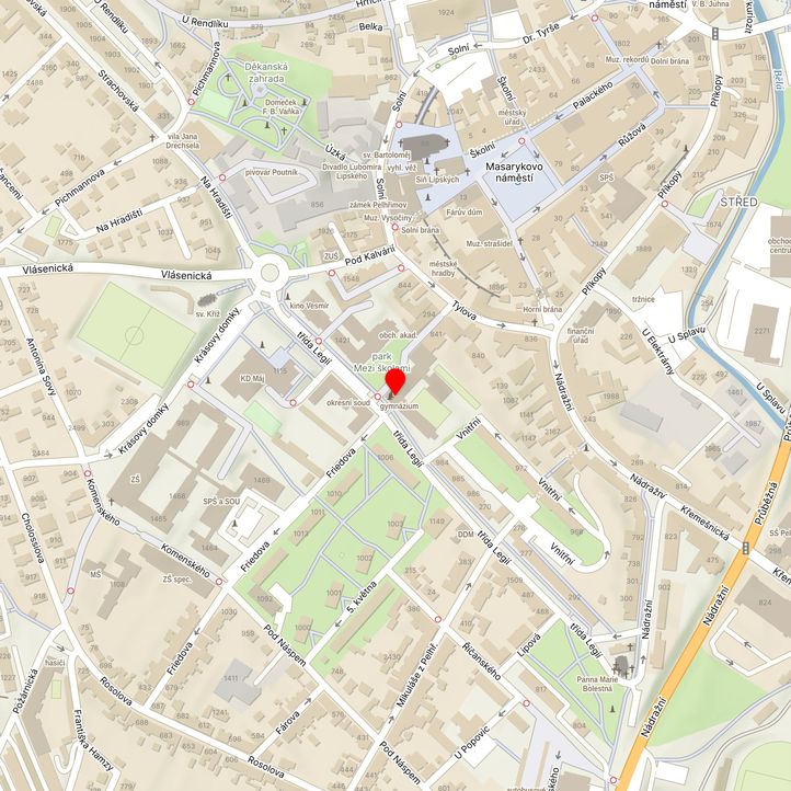 Mapa školy z Mapy.cz
