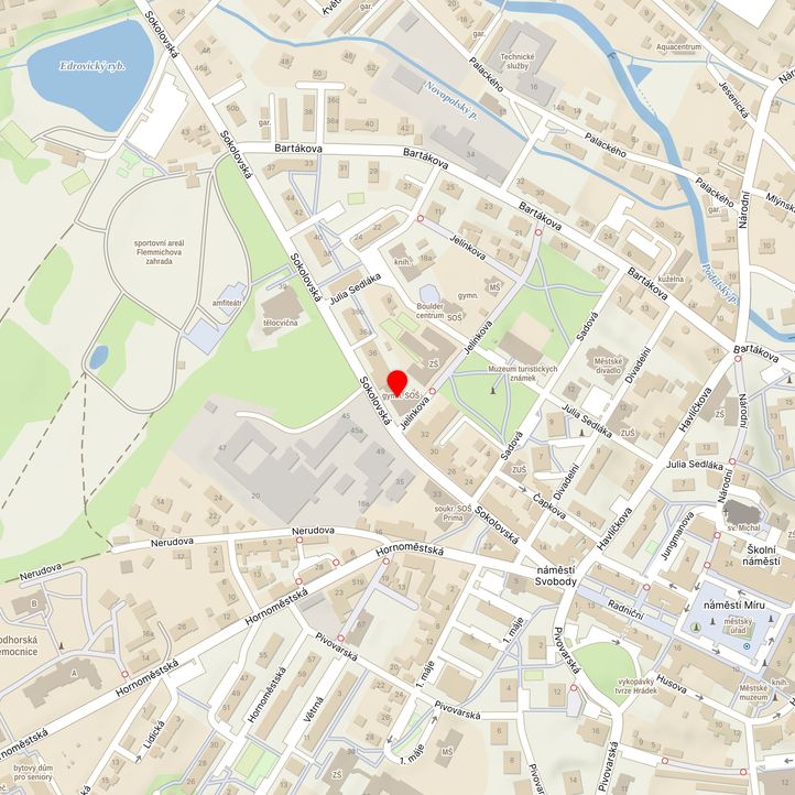 Mapa školy z Mapy.cz