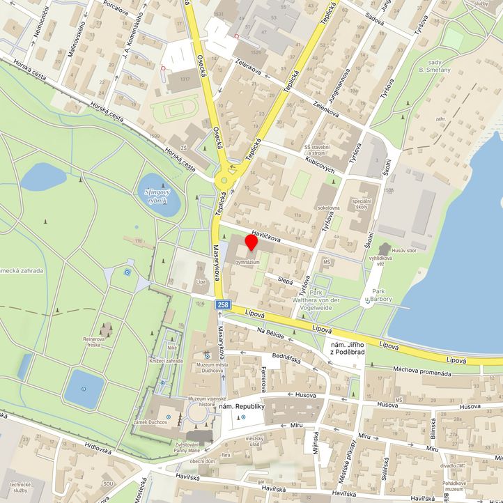 Mapa školy z Mapy.cz