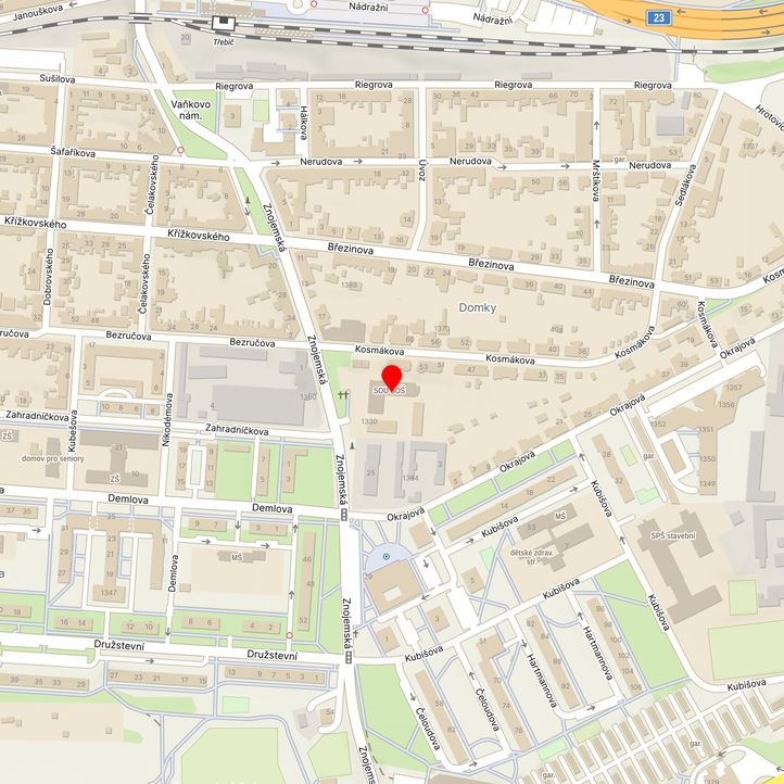 Mapa školy z Mapy.cz