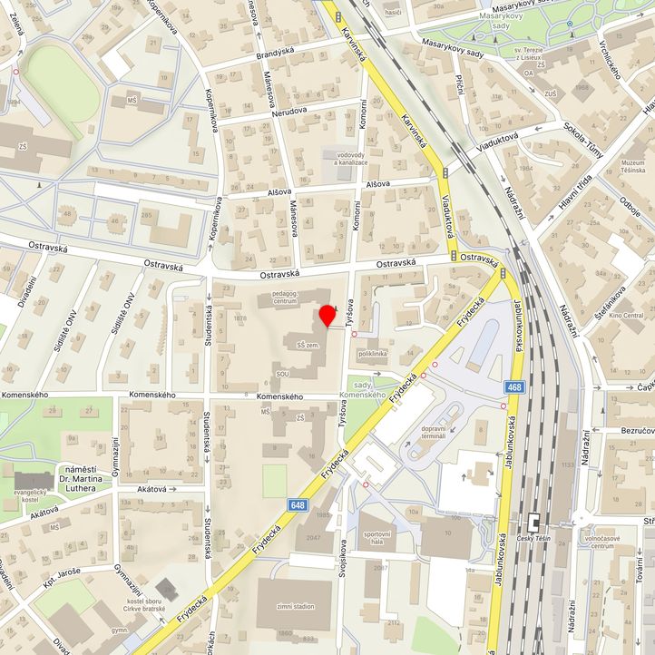 Mapa školy z Mapy.cz