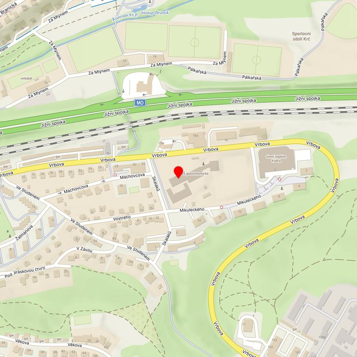 Mapa školy z Mapy.cz