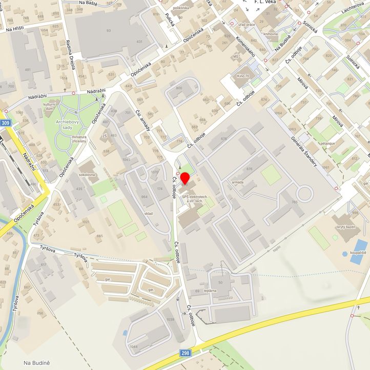 Mapa školy z Mapy.cz