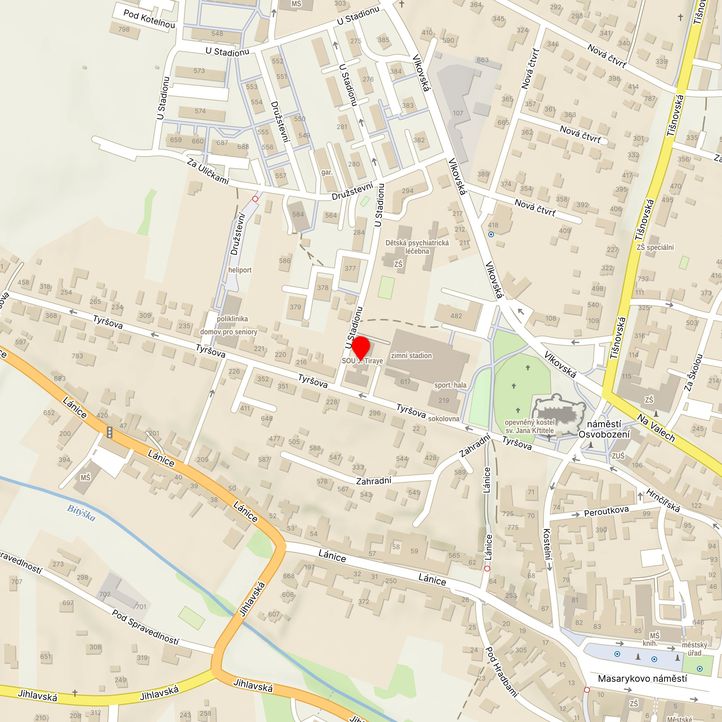 Mapa školy z Mapy.cz