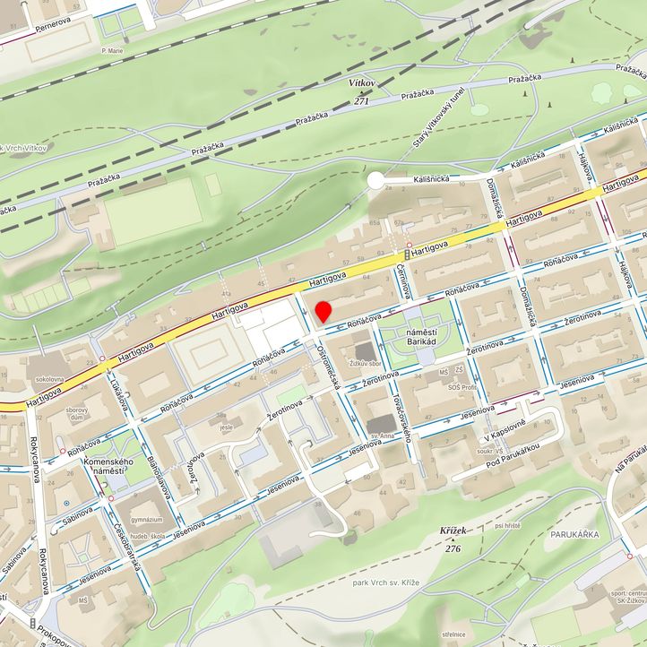 Mapa školy z Mapy.cz